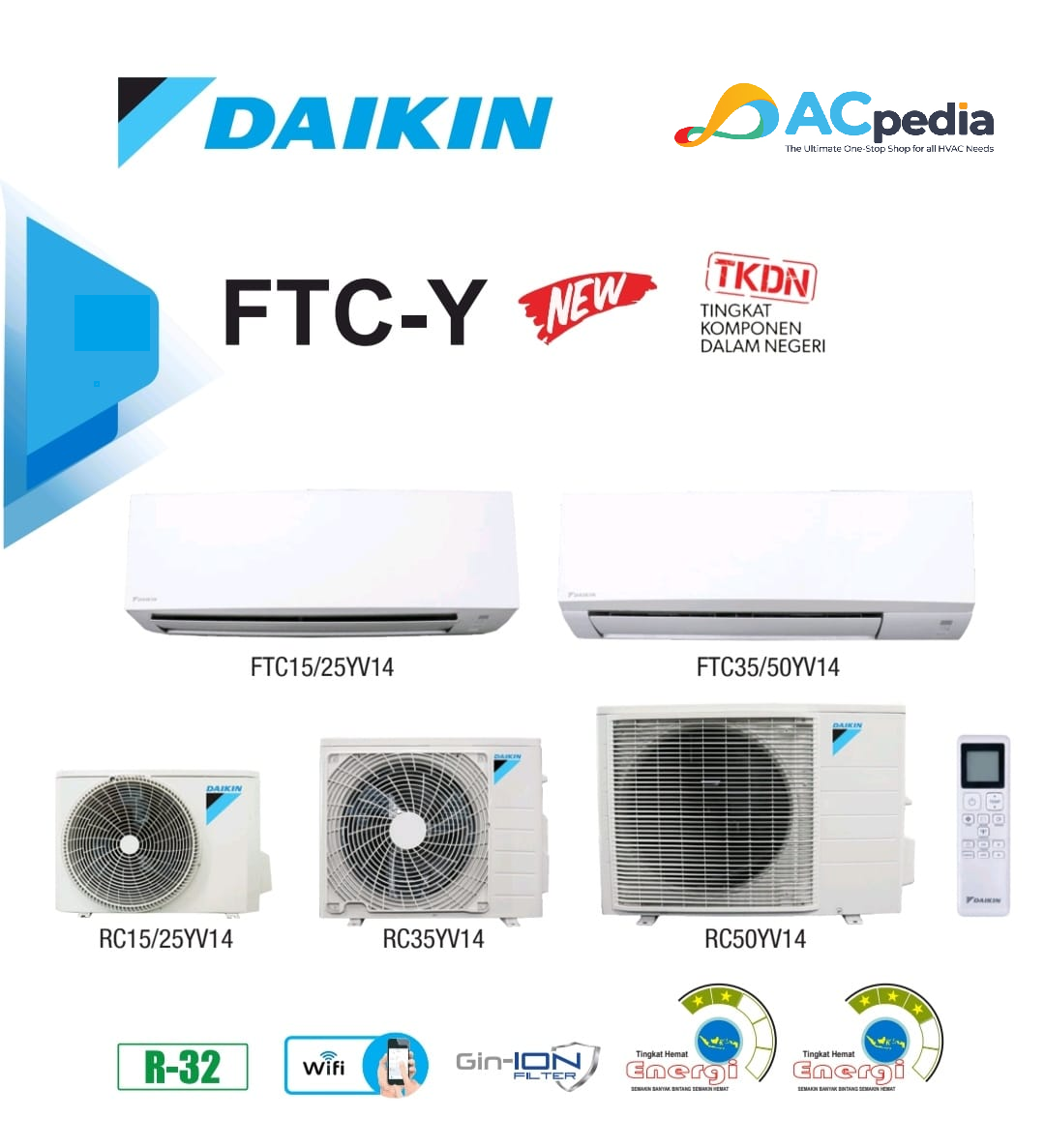 Daikin AC Single Splitwall STC25YV